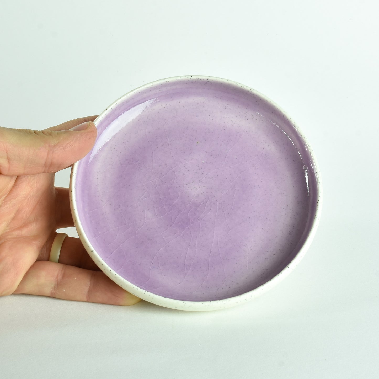 Pin Dish "Lilac Glass Crackle"