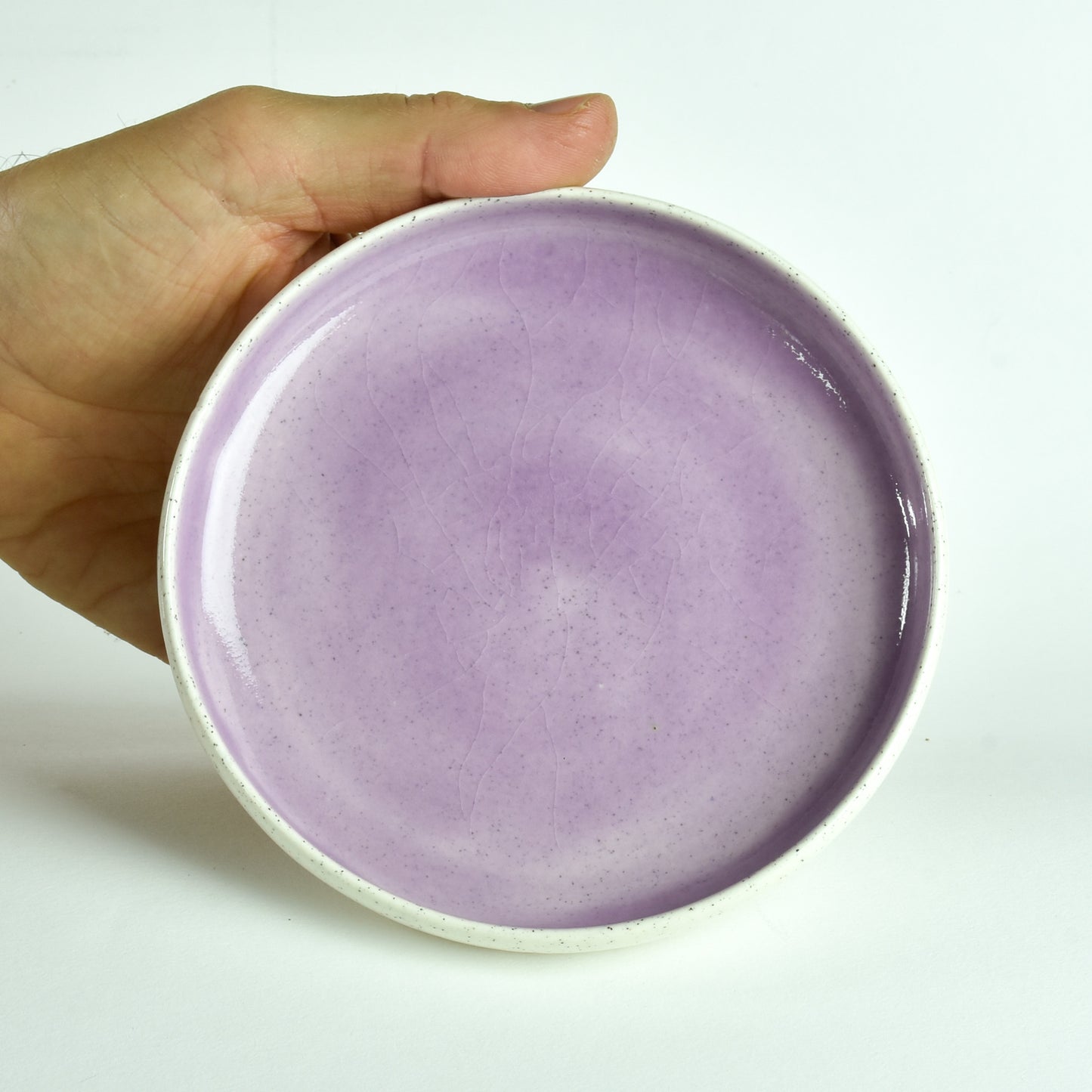 Pin Dish "Lilac Glass Crackle"