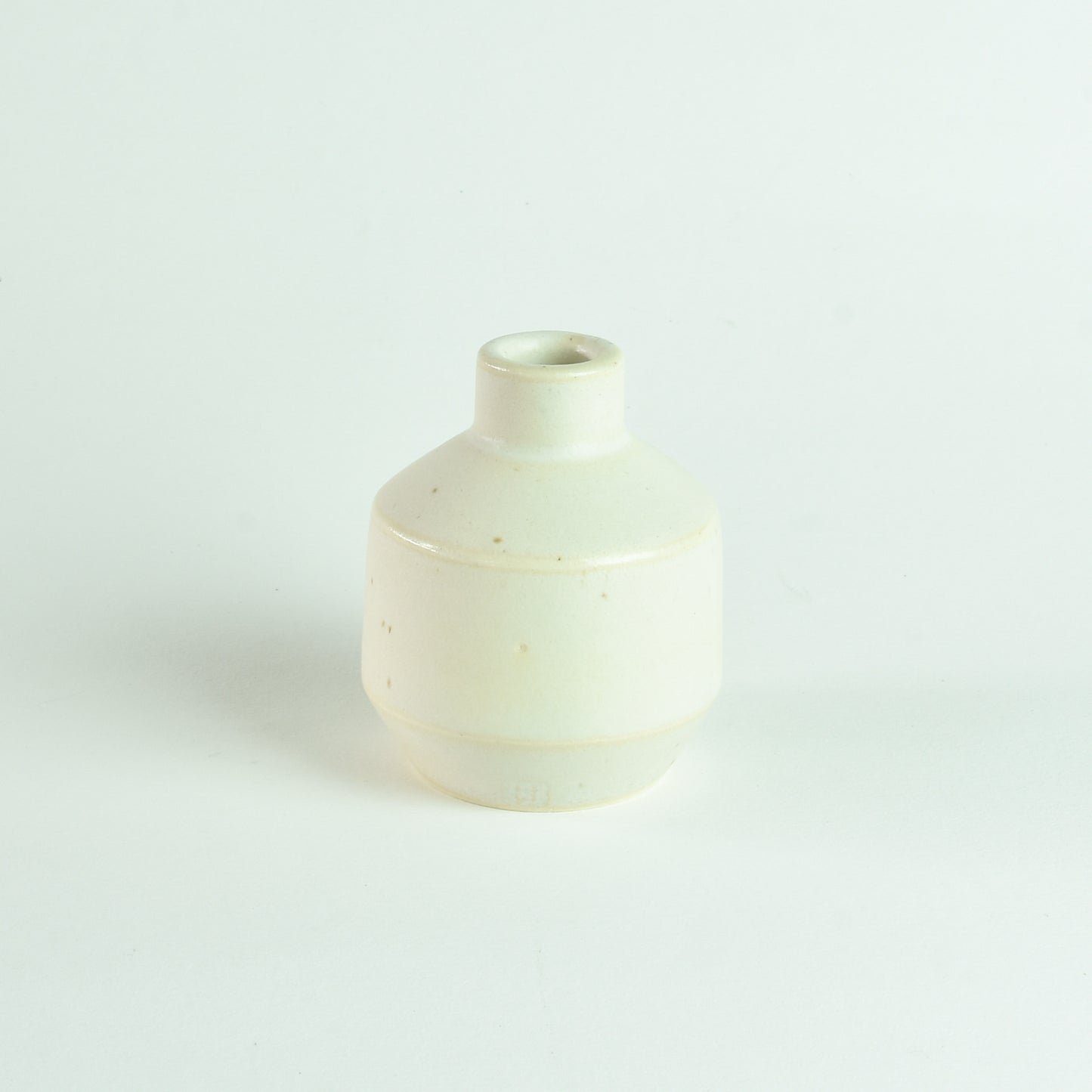 Small Vase Edged White Matte