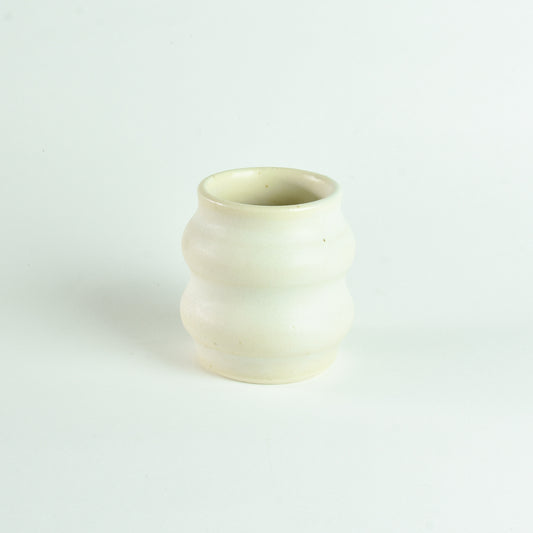 Small Vase White Matte Curves